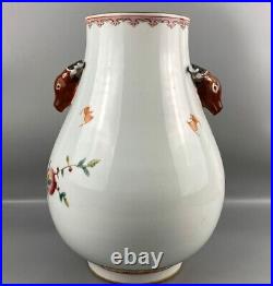 12old chinese qing dynasty pastel wucai porcelain peach flowers bottle vase pot