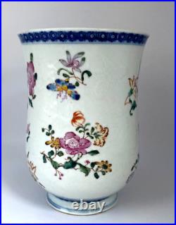 1736-1795 Chinese Export Famille Rose Tankard Cup Qing Dynasty Qian Long