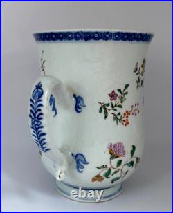 1736-1795 Chinese Export Famille Rose Tankard Cup Qing Dynasty Qian Long