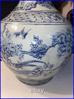 20 ASIAN CHINESE qing dynasty kangxi mark Porcelain Blue white vase