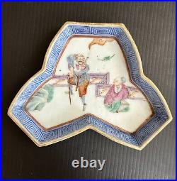 5 Pics Antique Qing Dynasty Chinese Famille Rose Sweetmeat Set