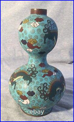 A Chinese Cloisonné Gourd Vase Late Qing Dynasty