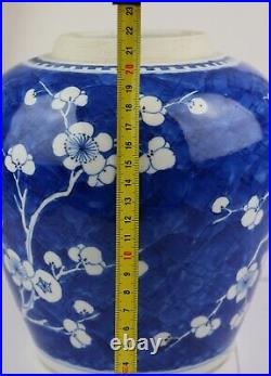 Antique Chinese Blue and White Plum Ice Ginger Jar Qing Dynasty