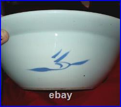 Antique Chinese Export Bowl Handpainted Porcelain Blue & White, Qing Dynasty