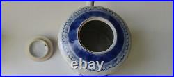 Antique Chinese Export Porcelain Blue and White Teapot & Lid Qing Dynasty