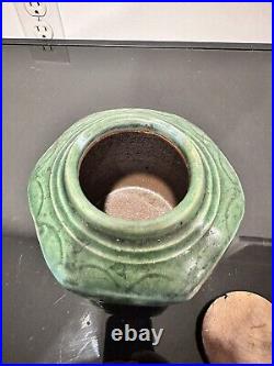 Antique Chinese Qing Dynasty Jinger Jar Glazed Pottery