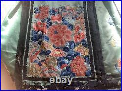 Antique Chinese Qing Dynasty Lady Silk Skirt Textile Embroidered