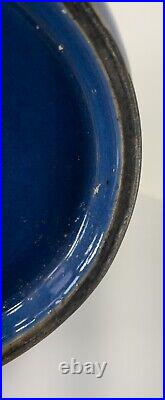 Antique Chinese Qing Dynasty Powder Blue Monochrome Vase Guangxu Mark