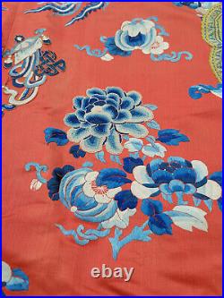 Antique Chinese Qing Dynasty Silk Embroidered Imperial Robe