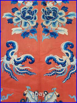 Antique Chinese Qing Dynasty Silk Embroidered Imperial Robe