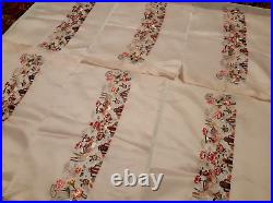 Antique Chinese Qing Dynasty Silk embroidered Sleeves panels Set 22 X 15