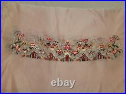 Antique Chinese Qing Dynasty Silk embroidered Sleeves panels Set 22 X 15