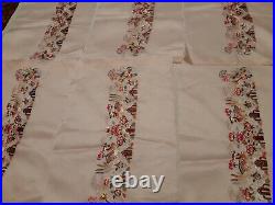 Antique Chinese Qing Dynasty Silk embroidered Sleeves panels Set 22 X 15