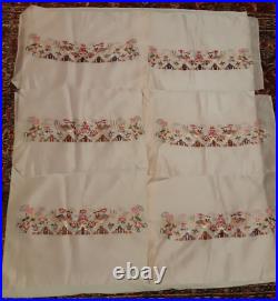 Antique Chinese Qing Dynasty Silk embroidered Sleeves panels Set 22 X 15