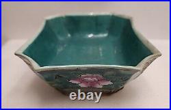 Antique Qing Dynasty Chinese Famille Rose Pottery Bonsai Planter / Dish