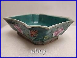 Antique Qing Dynasty Chinese Famille Rose Pottery Bonsai Planter / Dish