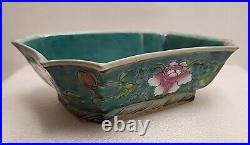 Antique Qing Dynasty Chinese Famille Rose Pottery Bonsai Planter / Dish