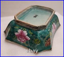 Antique Qing Dynasty Chinese Famille Rose Pottery Bonsai Planter / Dish