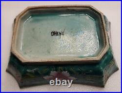 Antique Qing Dynasty Chinese Famille Rose Pottery Bonsai Planter / Dish