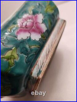 Antique Qing Dynasty Chinese Famille Rose Pottery Bonsai Planter / Dish