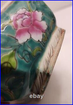 Antique Qing Dynasty Chinese Famille Rose Pottery Bonsai Planter / Dish