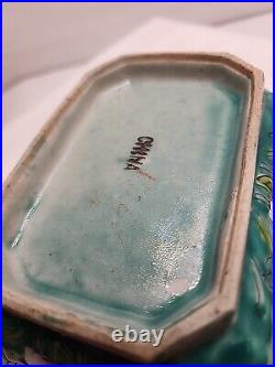 Antique Qing Dynasty Chinese Famille Rose Pottery Bonsai Planter / Dish