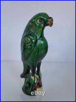 Antique Qing Dynasty Chinese Green Glazed Parrot Incense Burner, #1 of 6, 9