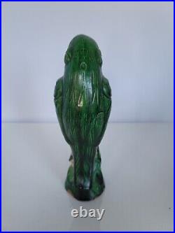 Antique Qing Dynasty Chinese Green Glazed Parrot Incense Burner, #1 of 6, 9