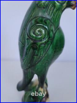 Antique Qing Dynasty Chinese Green Glazed Parrot Incense Burner, #1 of 6, 9