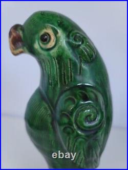 Antique Qing Dynasty Chinese Green Glazed Parrot Incense Burner, #1 of 6, 9