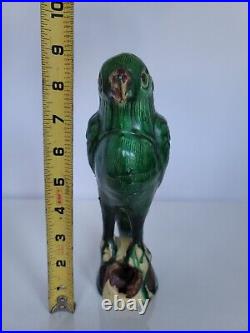 Antique Qing Dynasty Chinese Green Glazed Parrot Incense Burner, #1 of 6, 9