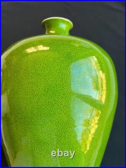 China Chinese Green Glazed Guangxu Period of Qing Dynasty Porcelain Plum Vase