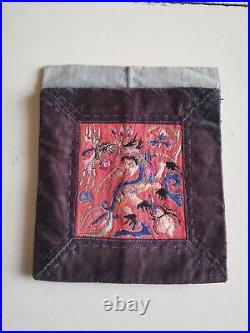 Chinese Antique Qing Dynasty High end Multi color Embroidered Women's Wallet