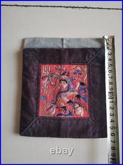 Chinese Antique Qing Dynasty High end Multi color Embroidered Women's Wallet