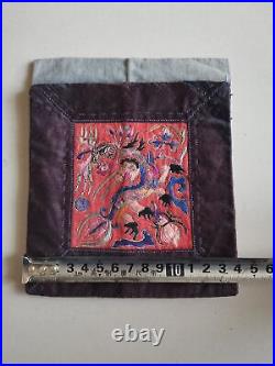 Chinese Antique Qing Dynasty High end Multi color Embroidered Women's Wallet