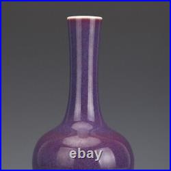 Chinese Antique Qing Dynasty Kangxi Blue Purple Glaze Ancient Porcelain Vases