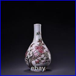 Chinese Antique Qing Dynasty Qianlong Ancient Porcelain Flowers Pattern Vases