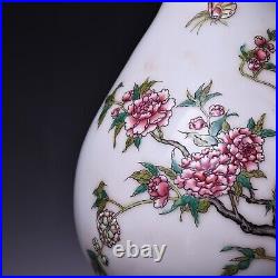 Chinese Antique Qing Dynasty Qianlong Ancient Porcelain Flowers Pattern Vases