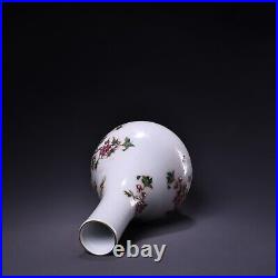 Chinese Antique Qing Dynasty Qianlong Ancient Porcelain Flowers Pattern Vases