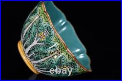 Chinese Antique Qing Dynasty Yongzheng Ancient Porcelain Cabbage BaiCai Bowls