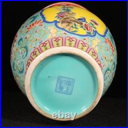 Chinese Antique Qing Dynasty Yongzheng Enamel Colors Porcelain Flower Bird Vases