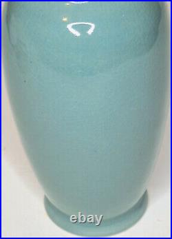 Chinese Celadon Porcelain Vase Late Qing Dynasty Antique Crackle Glaze