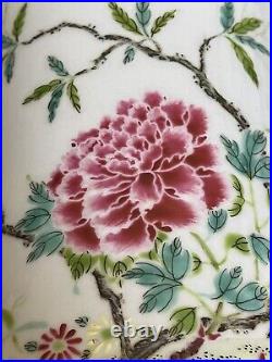 Chinese Qing Dynasty 19th Century Famille Rose Brush Pot