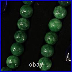 Chinese Qing Dynasty Court collection green jade necklace