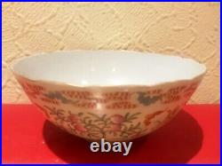 Chinese Qing Dynasty/Jiaqing Period Famille Rose Bowl 7 Inch Diameter