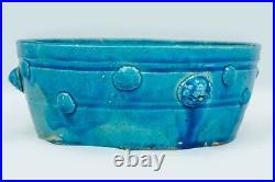 Chinese Qing Dynasty Turquoise Blue Glazed Large Bowl