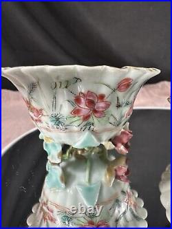 Chinese Qing Dynasty Yongzheng circa 1730' koi & floral Tea Cup & Saucer