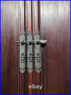 Chinese antique elm wood wardrobe-Qing Dynasty