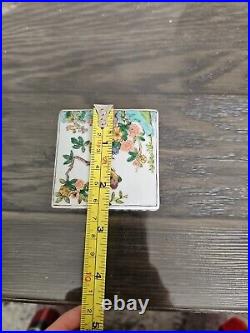 Chinese antique porcelain famille rose box Qing Dynasty