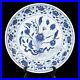 Fine-Chinese-Antique-Blue-White-Qing-Dynasty-Lotus-Porcelain-Charger-Plate-01-rae